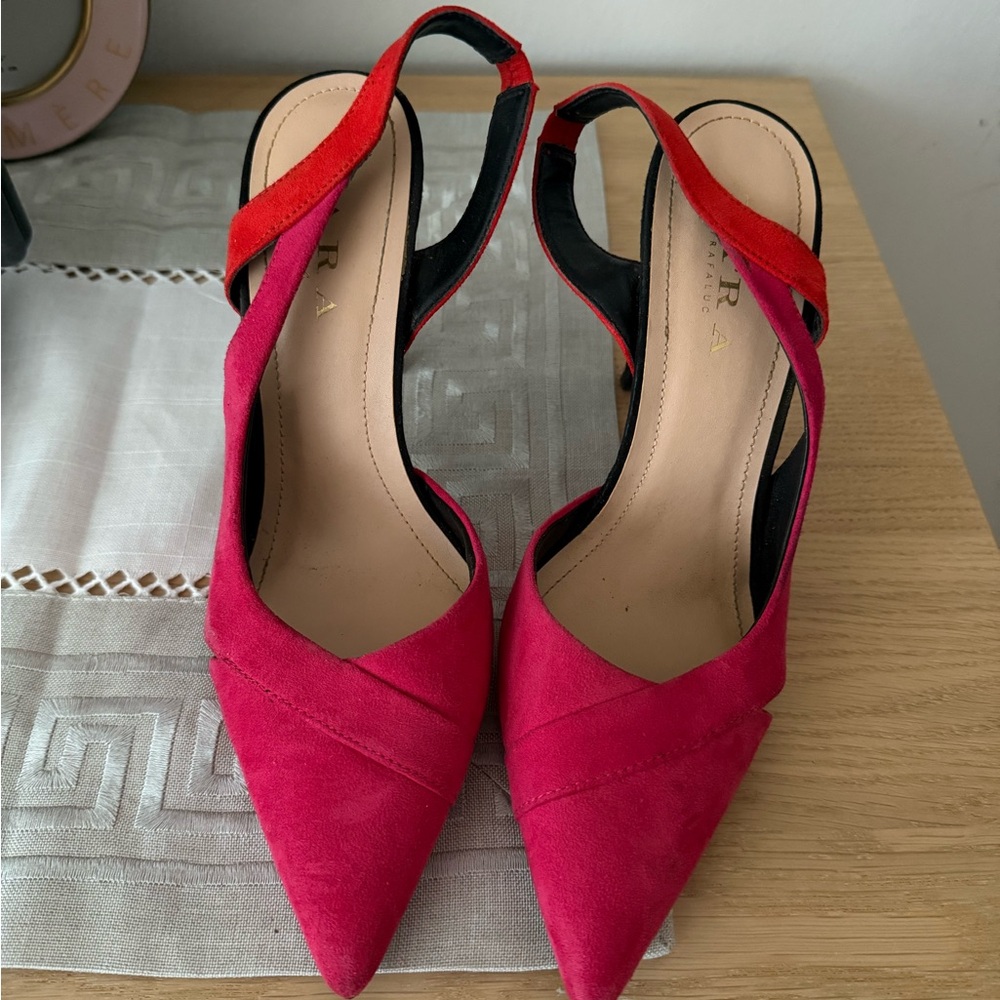 Zara Red and pink Heels